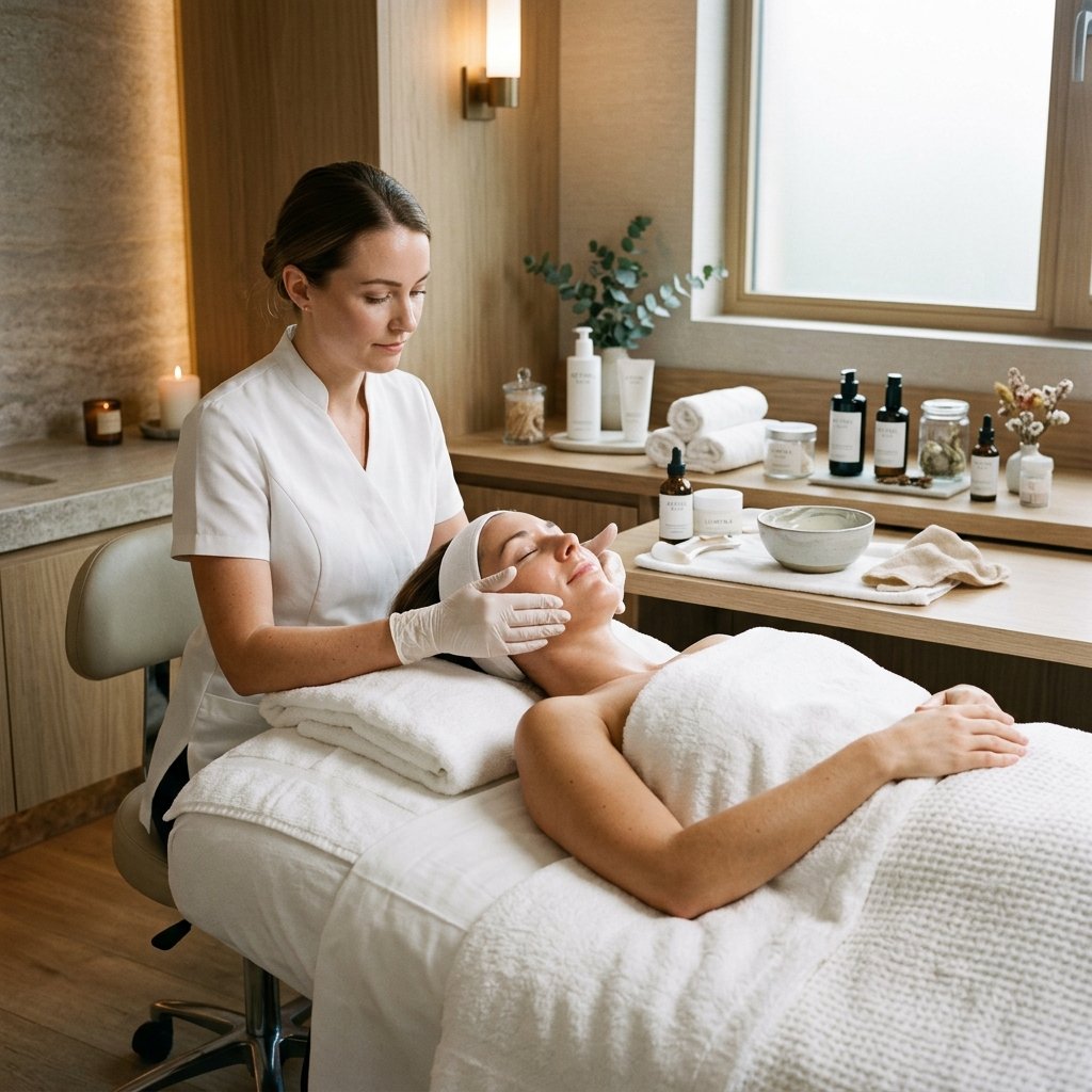Professional facial treatment at Beauty Blossom Center